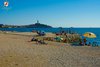 Rovinj Beach Porton Biondi view on town