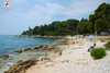 Rovinj Beach Lesso rocky and pebbles