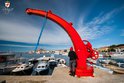 Blick auf Rovinj Stadtzentrum entfernt von der alten Werft